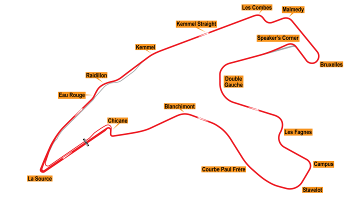 Spa-Francorchamps map
